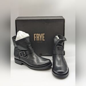 FRYE “Veronica Bootie” Women’s Oiled Leather Waterproof Boot (Black/Silver) 8W